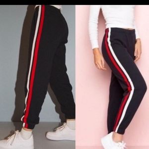 Brandy Melville Stripe Red/Navy/White Sweatpants